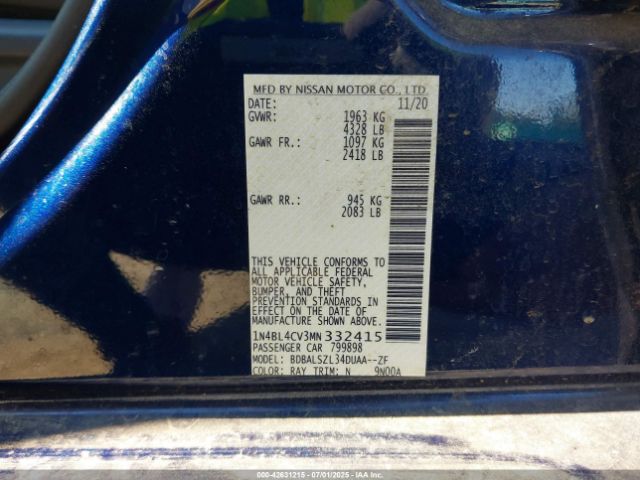 2021 NISSAN ALTIMA 1N4BL4CV3MN332415 Photo 8
