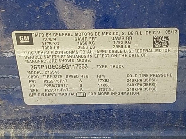 3GTP1UEC9EG117553 GMC l83 - vvt, afm (active fuel management), aluminum