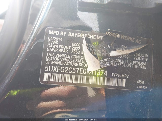BMW 2014 2014 5UXFG2C57E0K41374 Image 9