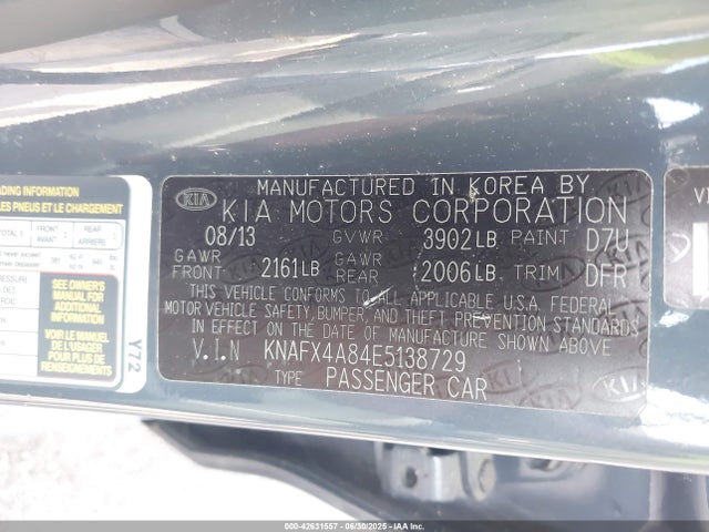 KIA Forte 2014 KNAFX4A84E5138729 Image 9