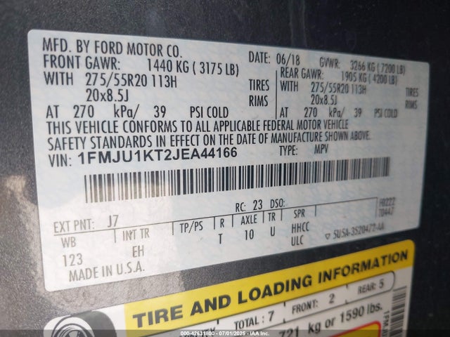 1FMJU1KT2JEA44166 Ford 3.5l gtdi