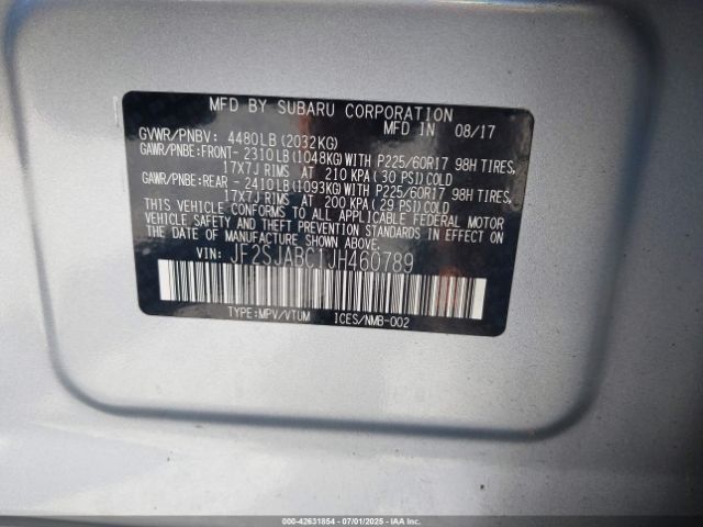 2018 SUBARU FORESTER JF2SJABC1JH460789 Photo 8
