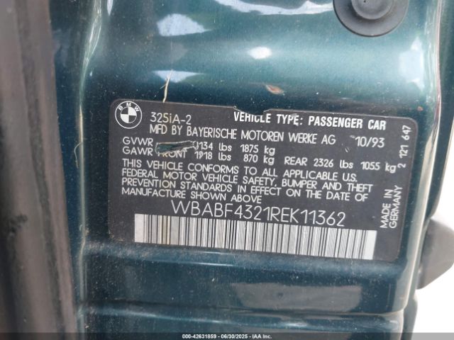 1994 BMW 325 WBABF4321REK11362 Photo 8