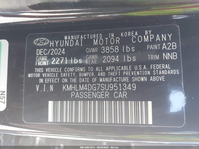 Hyundai mpi nu pe 2025 KMHLM4DG7SU951349 Image 9