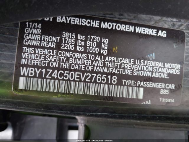 WBY1Z4C50EV276518 BMW I3