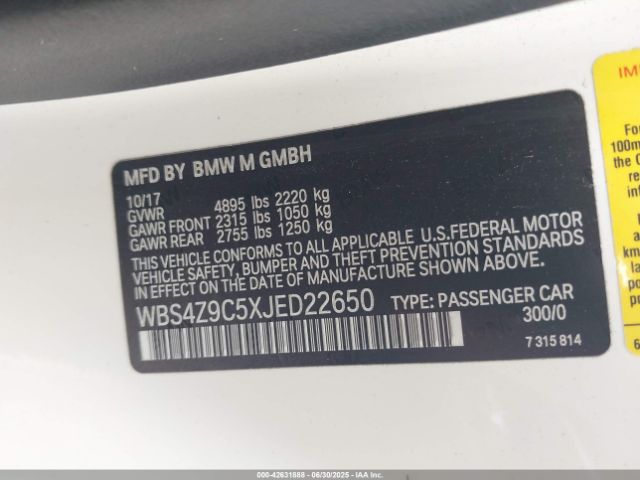 2018 BMW M4 WBS4Z9C5XJED22650 Photo 8