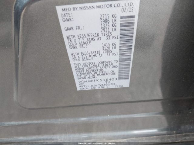 2015 INFINITI QX60 5N1AL0MN8FC516403 Photo 8