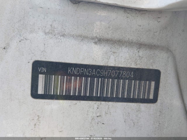 KNDPN3AC9H7077804 KIA gdi theta ii
