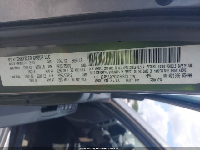 2012 JEEP LIBERTY 1C4PJLAK9CW156813 Photo 8