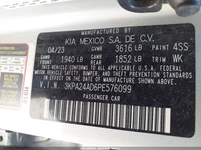 KIA mpi gamma ii 2023 3KPA24AD6PE576099 Image 9