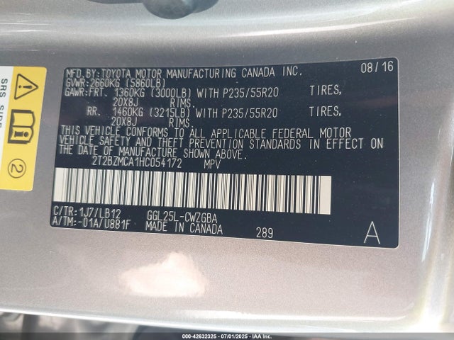 Lexus RX 2017 2T2BZMCA1HC054172 Image 9