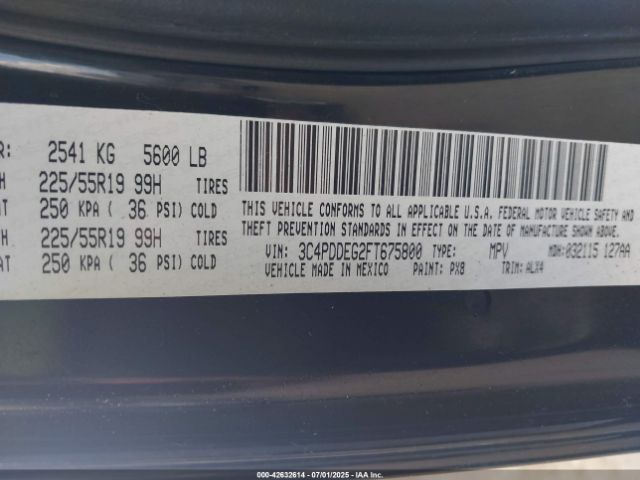 2015 DODGE JOURNEY 3C4PDDEG2FT675800 Photo 8