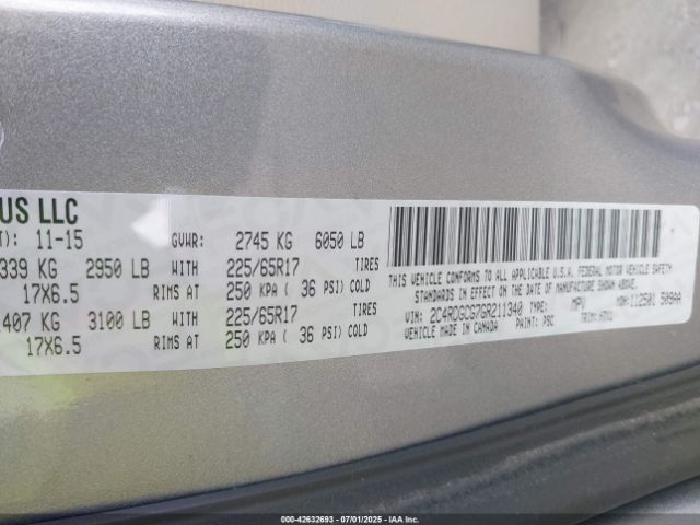 2016 DODGE GRAND CARAVAN 2C4RDGCG7GR211340 Photo 8