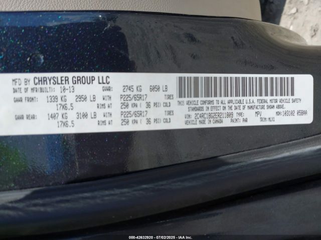 2014 CHRYSLER TOWN & COUNTRY 2C4RC1BG2ER211809 Photo 8