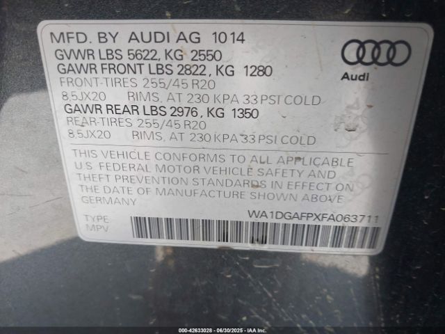 2015 AUDI Q5 WA1DGAFPXFA063711 Photo 8
