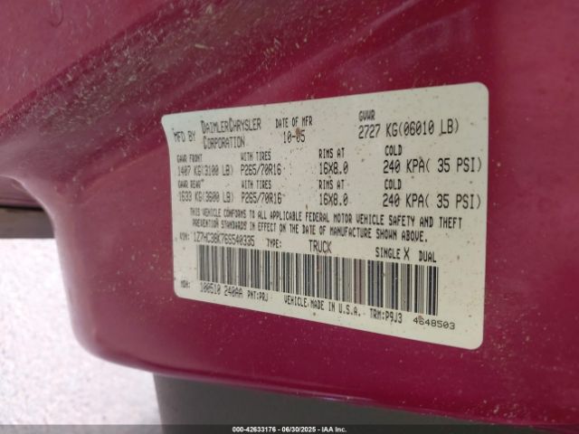 2006 MITSUBISHI RAIDER 1Z7HC38K76S540335 Photo 8