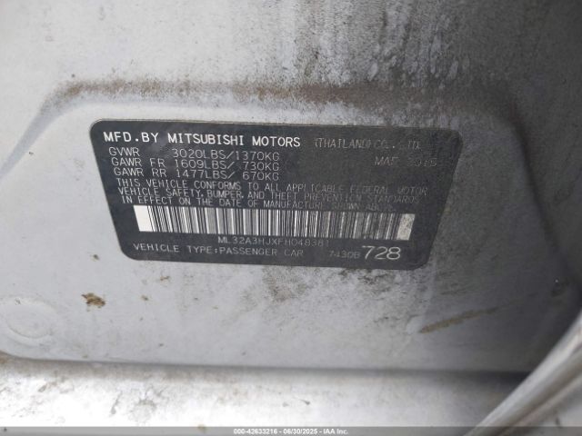 2015 MITSUBISHI MIRAGE ML32A3HJXFH048381 Photo 8