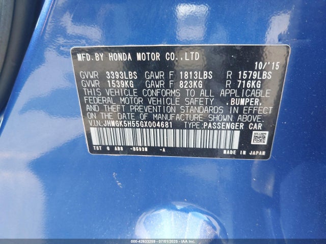 JHMGK5H55GX004681 Honda l15b1