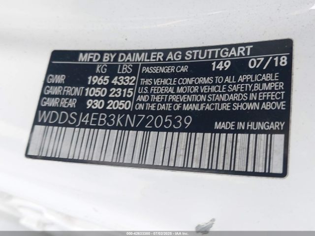 2019 MERCEDES-BENZ CLA 250 WDDSJ4EB3KN720539 Photo 8