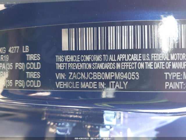 Jeep Renegade 2021 ZACNJCBB0MPM94053 Image 9
