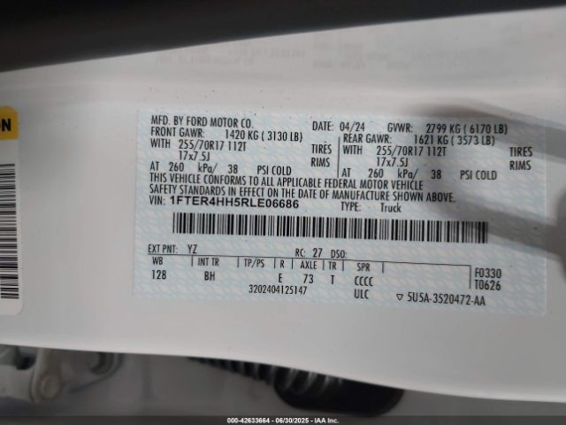 2024 FORD RANGER 1FTER4HH5RLE06686 Photo 8