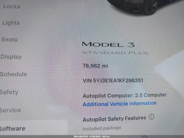 2019 TESLA MODEL 3 5YJ3E1EA1KF296351 Photo 6