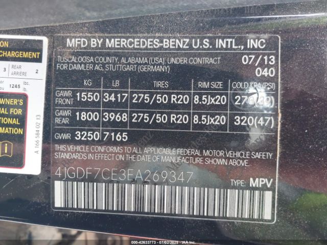 2014 MERCEDES-BENZ GL 450 4JGDF7CE3EA269347 Photo 8