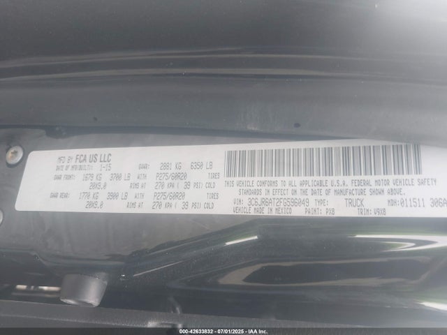 RAM 1500 2015 3C6JR6AT2FG596049 Image 9