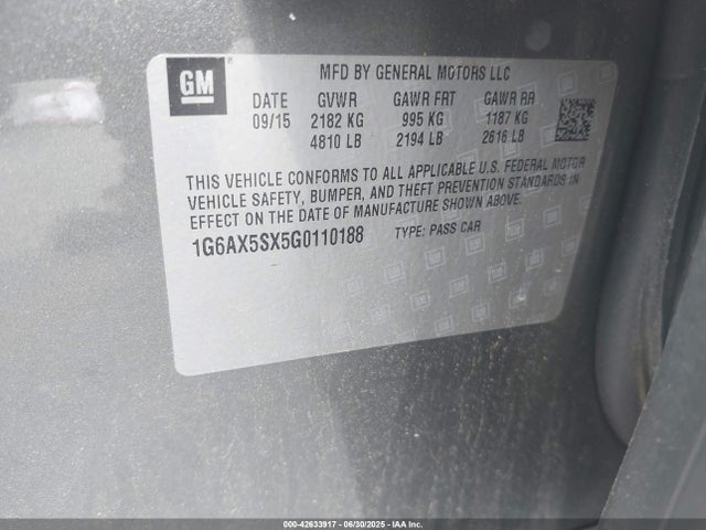 2016 CADILLAC CTS 1G6AX5SX5G0110188 Photo 8
