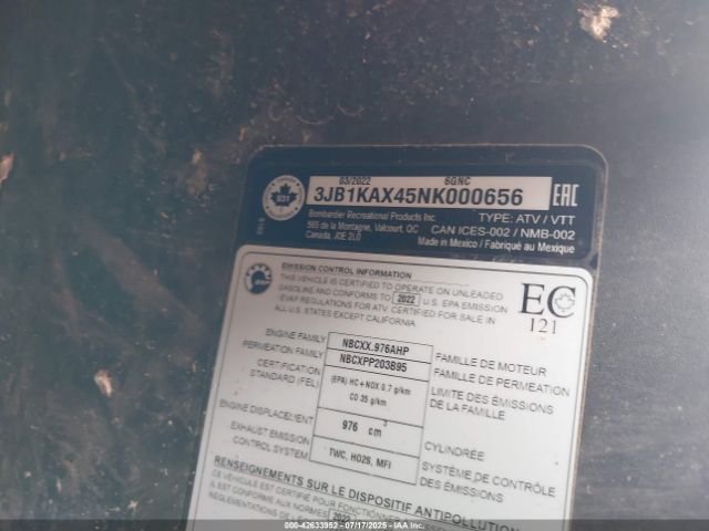 2022 CAN-AM COMMANDER 3JB1KAX45NK000656 Photo 9