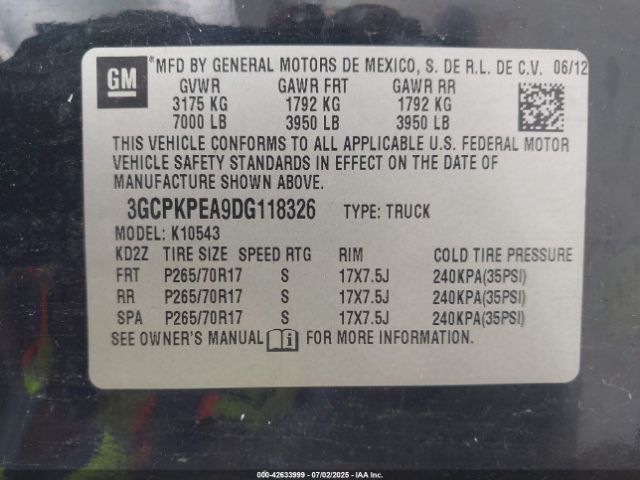 2013 CHEVROLET SILVERADO 1500 3GCPKPEA9DG118326 Photo 8