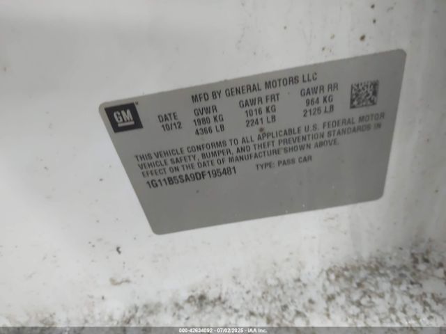 2013 CHEVROLET MALIBU 1G11B5SA9DF195481 Photo 8