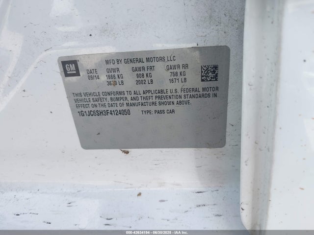 1G1JC6SH3F4124050 Chevrolet luw