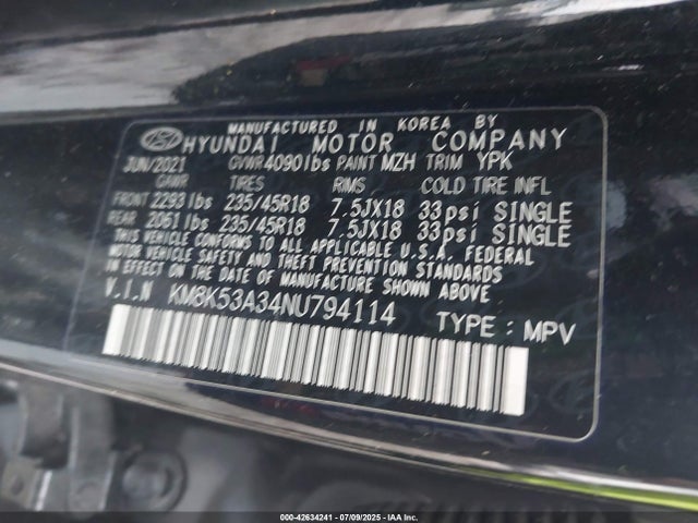Hyundai Kona Limited 2022 KM8K53A34NU794114 Image 9