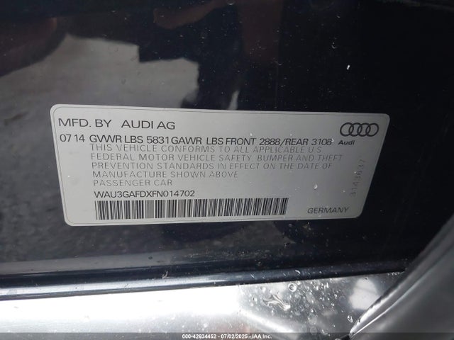 2015 AUDI A8 L WAU3GAFDXFN014702 Photo 8