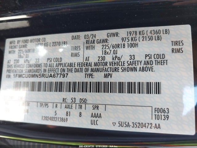 Ford dragon gtdi 2024 1FMCU0MN5RUA67797 Image 9