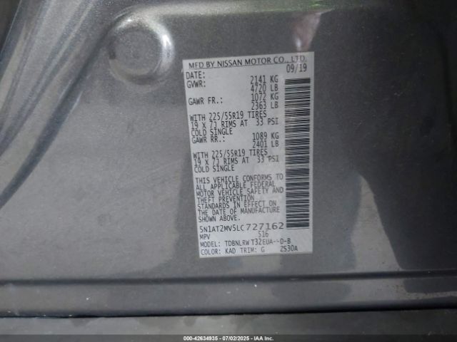 2020 NISSAN ROGUE 5N1AT2MV5LC727162 Photo 8