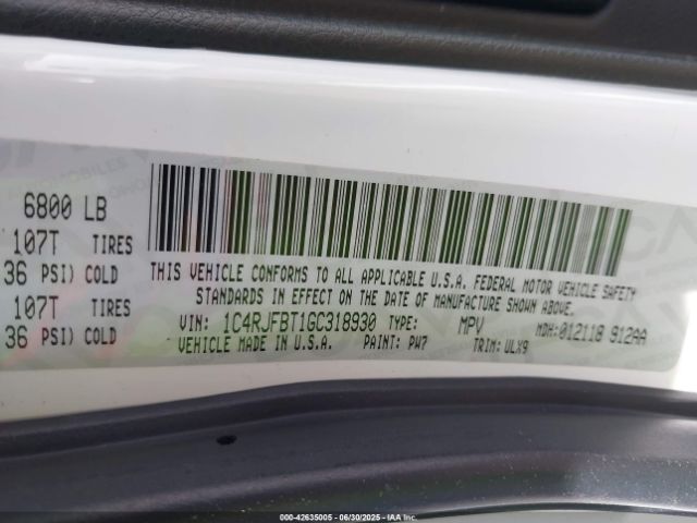 2016 JEEP GRAND CHEROKEE 1C4RJFBT1GC318930 Photo 8