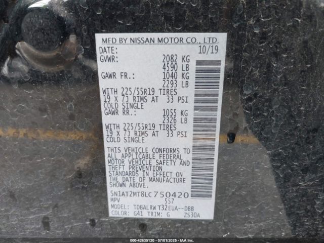 2020 NISSAN ROGUE 5N1AT2MT8LC750420 Photo 8