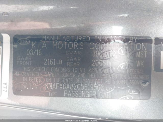 2016 KIA FORTE KOUP KNAFX6A82G5619562 Photo 8