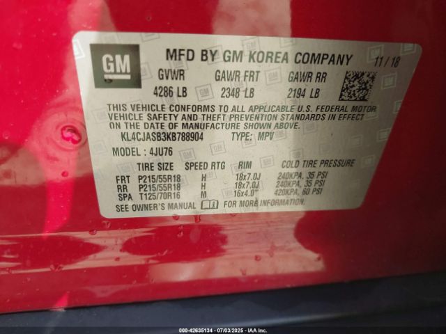 2019 BUICK ENCORE KL4CJASB3KB788904 Photo 8