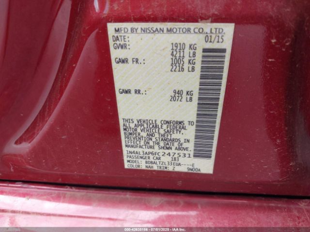 2015 NISSAN ALTIMA 1N4AL3AP6FC247531 Photo 8