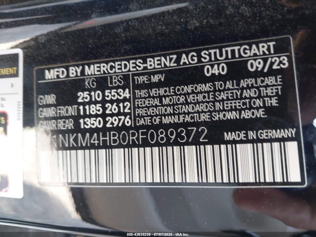 W1NKM4HB0RF089372 Mercedes-Benz m254