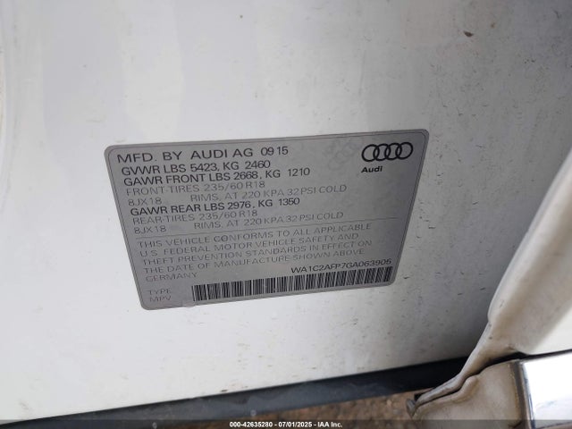 2016 AUDI Q5 WA1C2AFP7GA063905 Photo 8