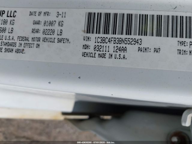 2011 CHRYSLER 200 1C3BC4FB3BN552943 Photo 8