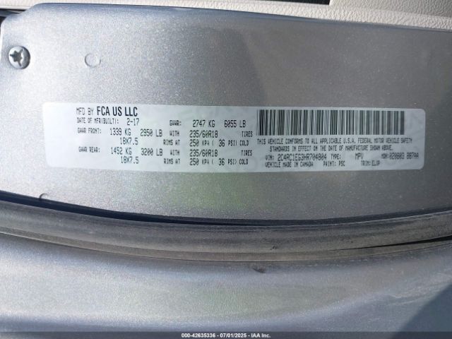 2017 CHRYSLER PACIFICA 2C4RC1EG3HR704804 Photo 8