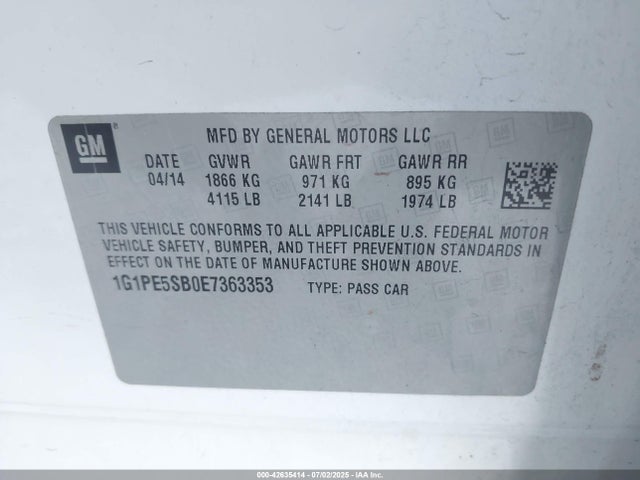 1G1PE5SB0E7363353 Chevrolet LUV