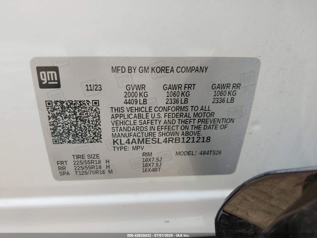 KL4AMESL4RB121218 Buick l3t