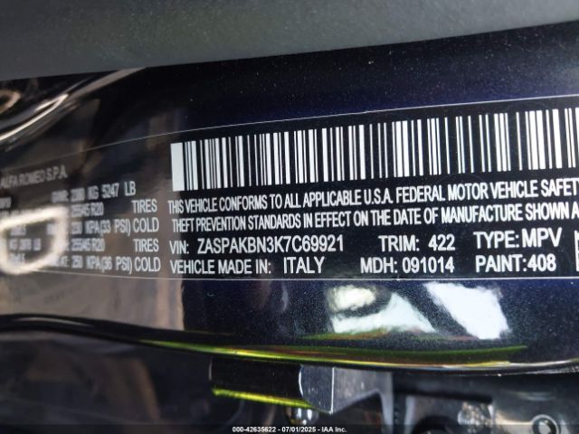 2019 ALFA ROMEO STELVIO ZASPAKBN3K7C69921 Photo 8