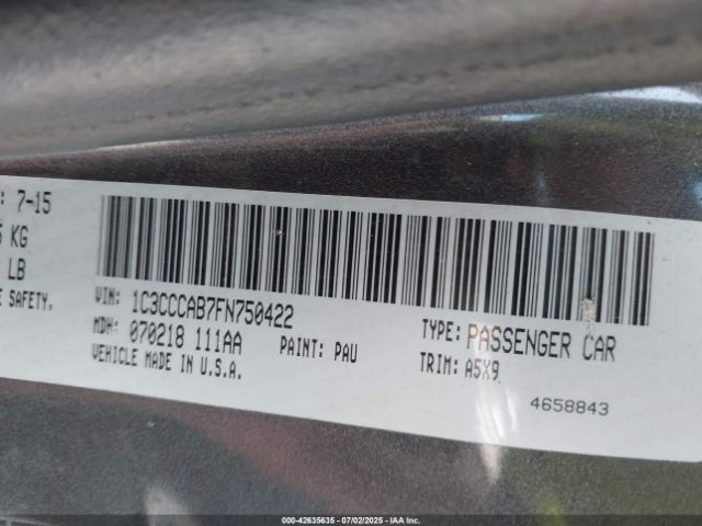 2015 CHRYSLER 200 1C3CCCAB7FN750422 Photo 8